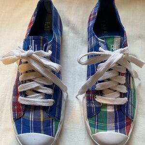 Ralph Lauren Men's Multicolor Plaid Sneakers